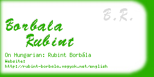 borbala rubint business card
